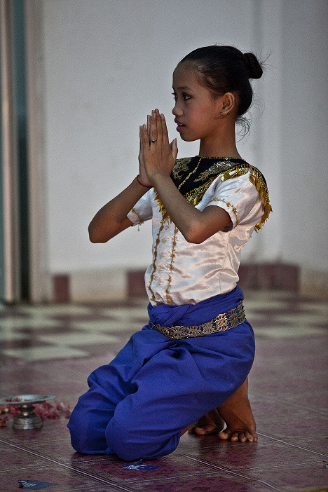 A student of the Kampot Traditional Music School performs.