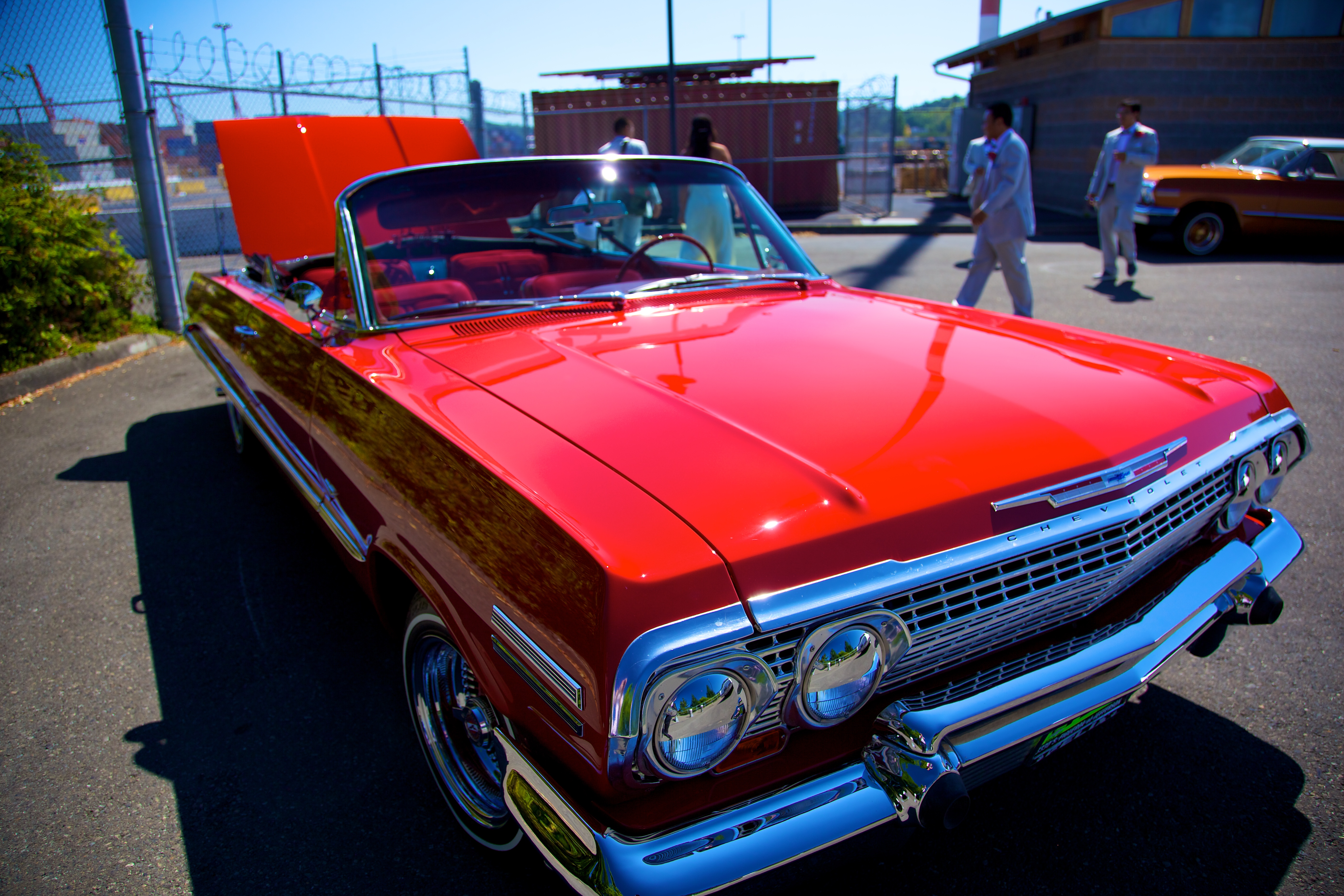Red 1963 Chevy Impala. 
